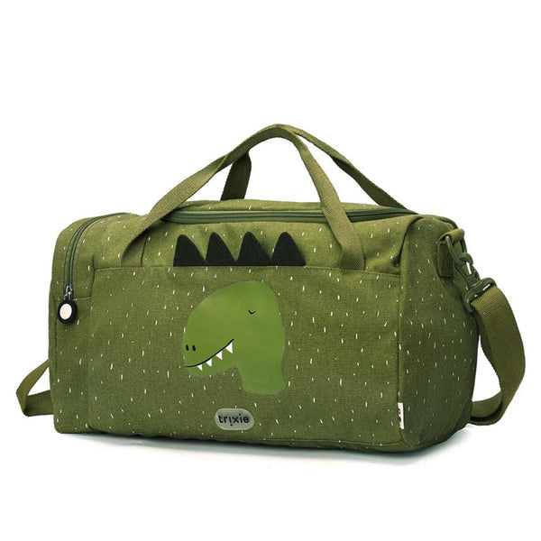 Saco de desporto infantil Trixie com compartimento espaçoso, bolso lateral com fecho, alça de ombro removível e materiais reciclados verde 