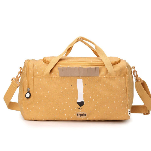 Saco de desporto infantil Trixie com compartimento espaçoso, bolso lateral com fecho, alça de ombro removível e materiais reciclados amarelo