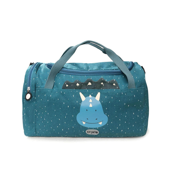 Saco de desporto infantil Trixie com compartimento espaçoso, bolso lateral com fecho, alça de ombro removível e materiais reciclados azul