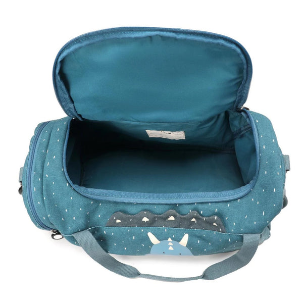 Saco de desporto infantil Trixie com compartimento espaçoso, bolso lateral com fecho, alça de ombro removível e materiais reciclados azul