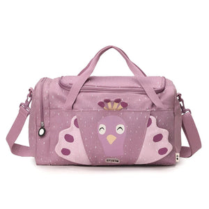 Saco de desporto infantil Trixie com compartimento espaçoso, bolso lateral com fecho, alça de ombro removível e materiais reciclados rosa 
