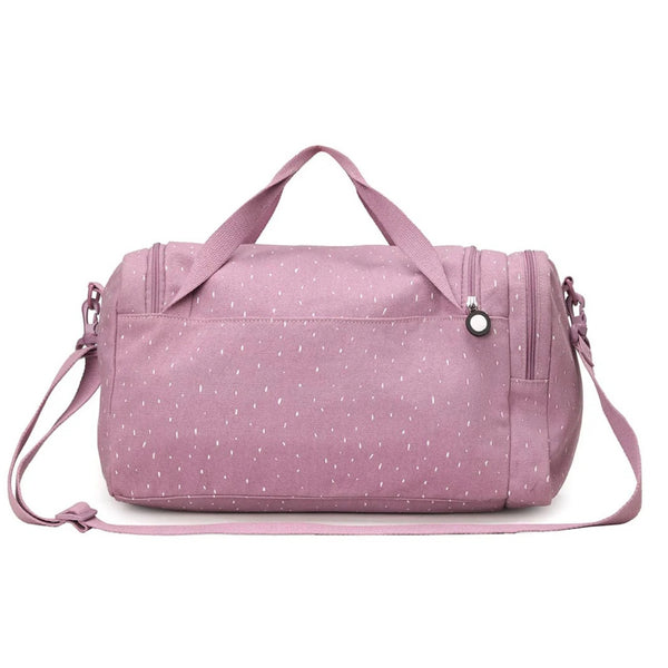 Saco de desporto infantil Trixie com compartimento espaçoso, bolso lateral com fecho, alça de ombro removível e materiais reciclados rosa 