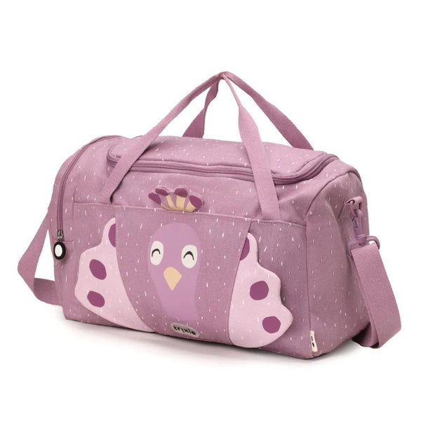 Saco de desporto infantil Trixie com compartimento espaçoso, bolso lateral com fecho, alça de ombro removível e materiais reciclados rosa 