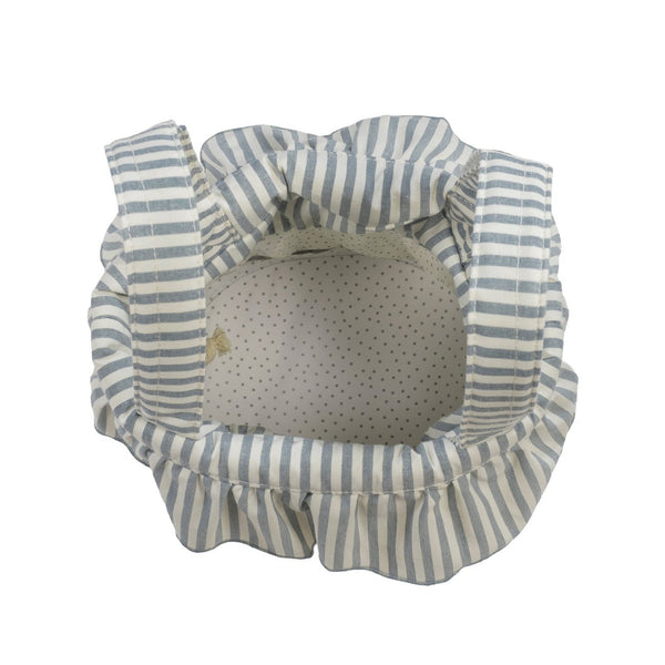 Mala Bucket Praliné Stripes Walking Mum resistente à água com fixação ao carrinho, ideal para transportar os essenciais do bebé durante os passeios. Verde