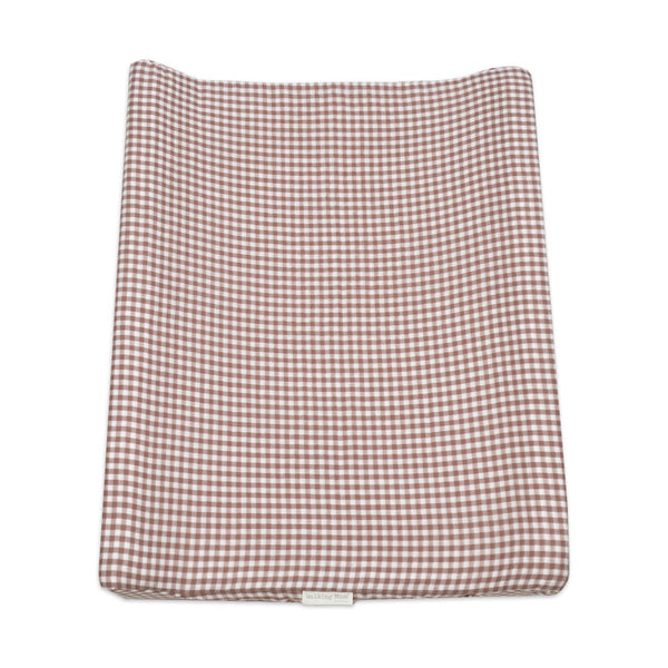 Colchão Muda Fraldas Praliné Vichy Walking Mum com espuma viscoelástica, capa impermeável, base antiderrapante e muda-fraldas adicional, ideal para mudar o bebé com conforto e segurança. Vermelho