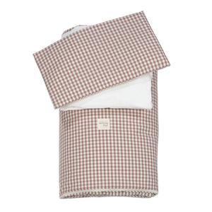 Conjunto para cama de grades da walking mum modelo praline na cor moka - vermelho