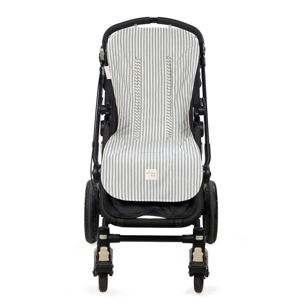 Forra universal para carrinho de bebé da walking mum modelo praline strips na cor matcha - verde
