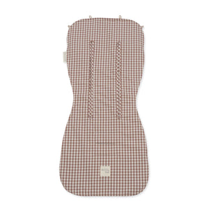 Forra universal da walking mum para carrinho de bebé modelo praline vichy na cor moka - vermelho