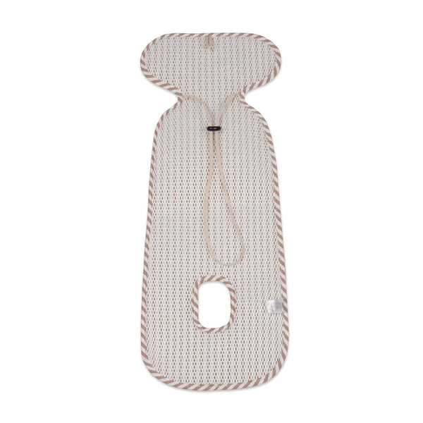 Forra Auto Universal Praliné Stripes Walking Mum para cadeiras auto i-Size 40-105 cm, respirável e confortável, ideal para proteger a cadeira e reduzir a transpiração do bebé. Vermelho.