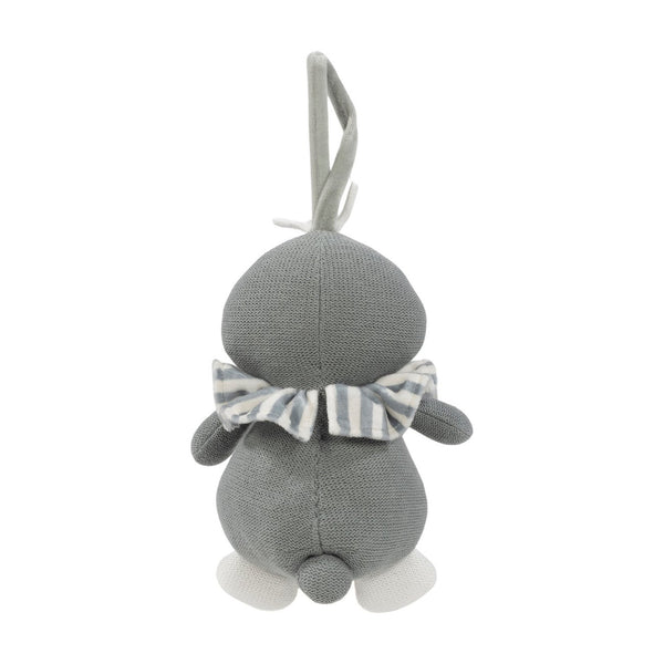 Peluche Musical Pinguim Praliné Mocha Walking Mum com melodia suave, tecido macio e fita de fixação, ideal para acalmar o bebé desde o nascimento verde.
