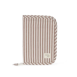 Porta documentos da walking mum modelo praline strips na cor moka - vermelho