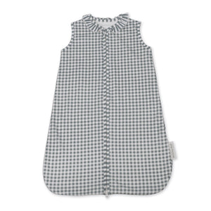 Saco de Dormir de Verão Praliné Walking Mum em 100% algodão TOG 0.5, ideal para proporcionar noites frescas, confortáveis e seguras ao bebé durante o verão. Verde.